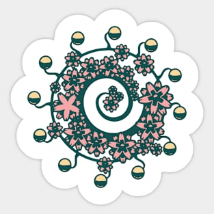 Circle Of Flower Sticker